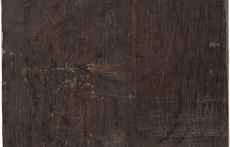 Dunkles, abstraktes Gemälde, möglicherweise historisch, in einer Kunstauktion präsentiert.